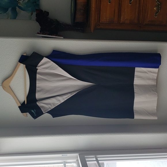 Ralph Lauren Black, Cream, and Blue Work Dress - Picture 4 of 6